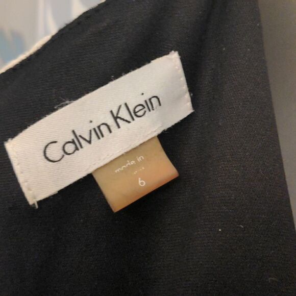 Calvin
Klein Black White Grey Zigzag Shift Dress Sz 6 - Picture 5 of 8